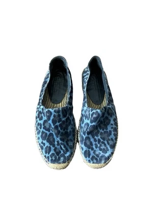 Alpargatas Saint Laurent Paris Lona Azul Estampado Animal Talla 7.5 Foto 1 de 4