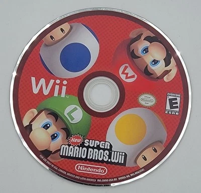 New Super Mario Bros. Wii (Nintendo Wii, 2009) Disc Only  - Image 1 of 2