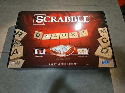 Scrabble Crossword Game Deluxe Edition-Rotating Game Board 2014 Carry Case New - Image 1 of 3