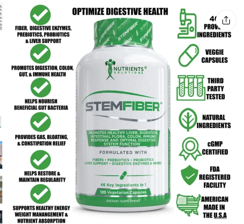 Ультра-премиум ежедневная клетчатка, пробиотики, пищеварительные ферменты, пребиотики и печень - Изображение 1 из 1