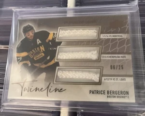 2024-25 Ud Premier Twineline Patrice Bergeron 21/25 Triple Net Cord Twine Line - Bild 1 von 2