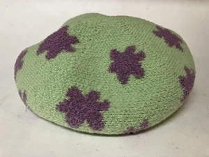 Wild Fable Women’s Mint Green Floral Knit Beret One Size - Picture 1 of 3