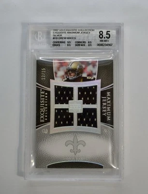 2007 UD Exguisite Collection Drew Brees Maximum Jersey Silver #DB #d 13/15 - Image 1 of 2