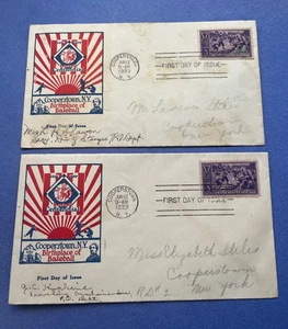 2 BASEBALL CENTENNIAL 1939 #855 FDC SIGNED PO DEPT ! POST OFFICE DEPT AUTOGRAPHS - Picture 1 of 2