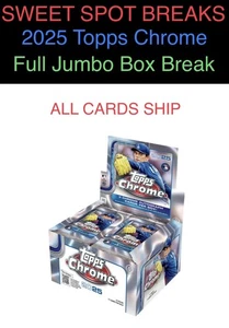 Philadelphia Phillies 2025 Topps Chrome Jumbo Hobby Box (custodia 1/8) rottura #4 - Foto 1 di 1