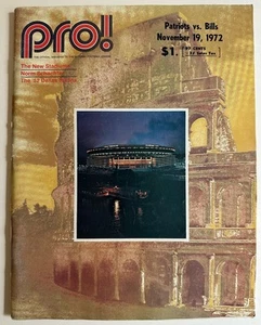 November 19 1972  New England Patriots vs. Buffalo Bills Program - Picture 1 of 5