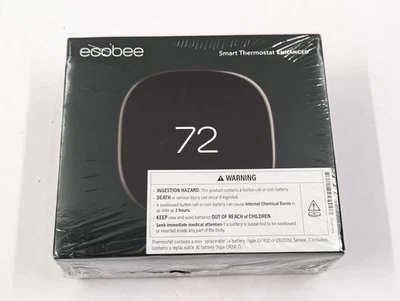 NEW Ecobee EB-STATE6L-01 Smart Thermostat Enhanced Black - Image 1 of 4
