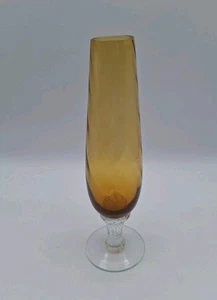 Braunglas Sockel Vase - Bild 1 von 5