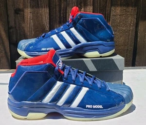 Size 12 - Adidas SM Pro Model 2G Team USA Olympic Basketball Shoes Blue JH9104 - Picture 1 of 9