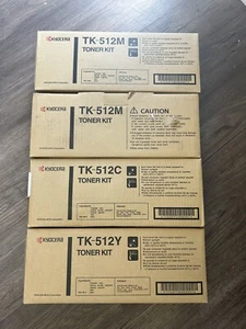 4 Color Toner Set KYOCERA TK-512K TK-512C TK-512M TK-512Y FS-C5020/25 FS-C5030 - Picture 1 of 1