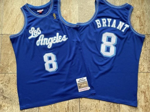 Los Angeles Lakers blue 8 Kobe Bryant regular season Retro Vintage Jersey Cover