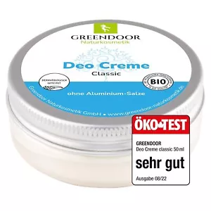 GREENDOOR Deo Creme classic 50ml, vegan, Deocreme ohne Aluminium-Salze, Creme - Bild 1 von 8