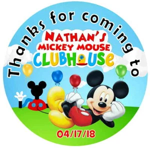 MICKEY MOUSE CASA CLUB FIESTA CUMPLEAÑOS FAVORES PEGATINAS ETIQUETAS PARA TUS FAVORES - Imagen 1 de 2