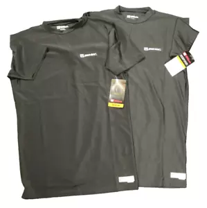 (SET OF 2) Wilson Pro-Tec Performance Short Sleeve Tee Shirts Snug Black XXL - Picture 1 of 19