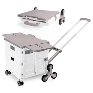 Chariot de Courses Pliable Chariot Utilitaire Portable avec Roues Escaladant ... - Photo 1/9