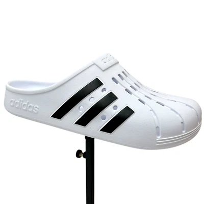Zueco sin cordones Adidas Adilette para mujer talla 8 blanco-negro ligero apto para el agua Foto 1 de 4