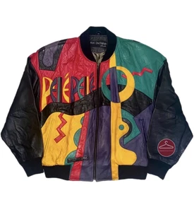 Marc Buchanan 1992 Pelle Pelle Vintage OG Picasso Leather Jacket Rare Grail 🎨 - Picture 1 of 2