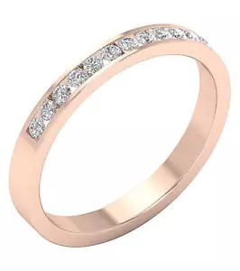 Round Cut Lab Grown Diamond VVS F 0.40 Ct Engagement Wedding Ring 14K Rose Gold - Picture 1 of 8