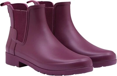 Hunter Original Talla US 5 M Botas de lluvia Wellington Chelsea para mujer Morado Ballard Foto 1 de 4