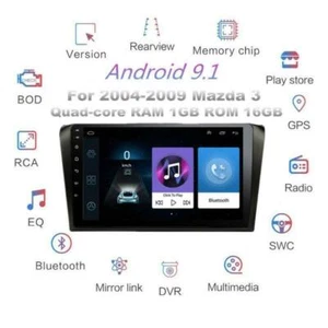 2DIN 9" Android Radio For 2004-2009 Mazda 3 Stereo GPS 3G 4G Mirror Link +Canbus - Picture 1 of 12