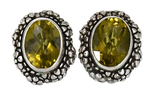 STEPHEN DWECK Lemon Citrine Floral Sterling Silver Clip Earrings - Picture 1 of 11