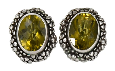 Pendientes Clip STEPHEN DWECK Limón Citrino Floral Plata Esterlina Foto 1 de 4