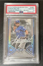 2019 Topps Museum Collection Adrian Beltre Black Framed Auto #5/5 PSA 10