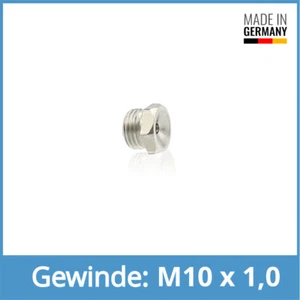 DIN 3405 (D1) M10 x 1,0 Edelstahl V2A Trichterschmiernippel Schmiernippel - Picture 1 of 1