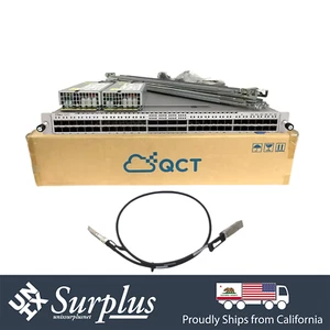New 48 Port 25GbE SFP28 Quanta T4048-IX2 8x 100GB ONIE Switch + 1x 1M DAC 100GB - Picture 1 of 11