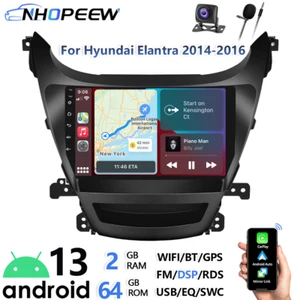Radio estéreo para automóvil 2 GB+64 GB Android13 GPS Carplay para Hyundai Elantra 2014-2016 - Imagen 1 de 13