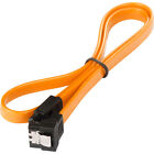 1x 0.5m S-ATA 3 SATA III HDD SSD Data Cable Straight to Angled 6Gbps Orange