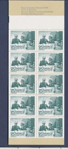 SWEDEN  -Scott 1111a- VF MNH  booklet - Women's Year  - 1975 Cover
