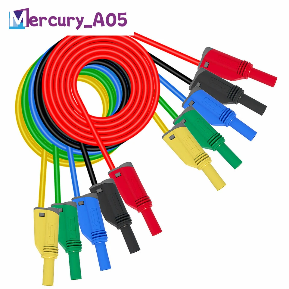 PEAKELECT Sicherheitsummantelte voll isolierte 4mm Bananenstecker Multimeter Messleitung