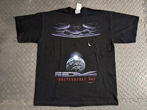 Independence Day Shirt Men XL Black Movie Promo RARE 1996 Vintage *NWT* 👽 👽 - Picture 1 of 5