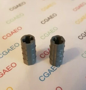 2 x Lego 6538b Technic, Axle Connector 2L (Ridged with x Hole x Orientation) - Imagen 1 de 1