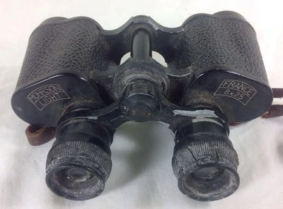 VINTAGE ANTIQUE COLLECTIBLE MOHRSON LIGHT BINOCULARS 8x25 FRANCE 1930's 1940's - Image 1 of 4