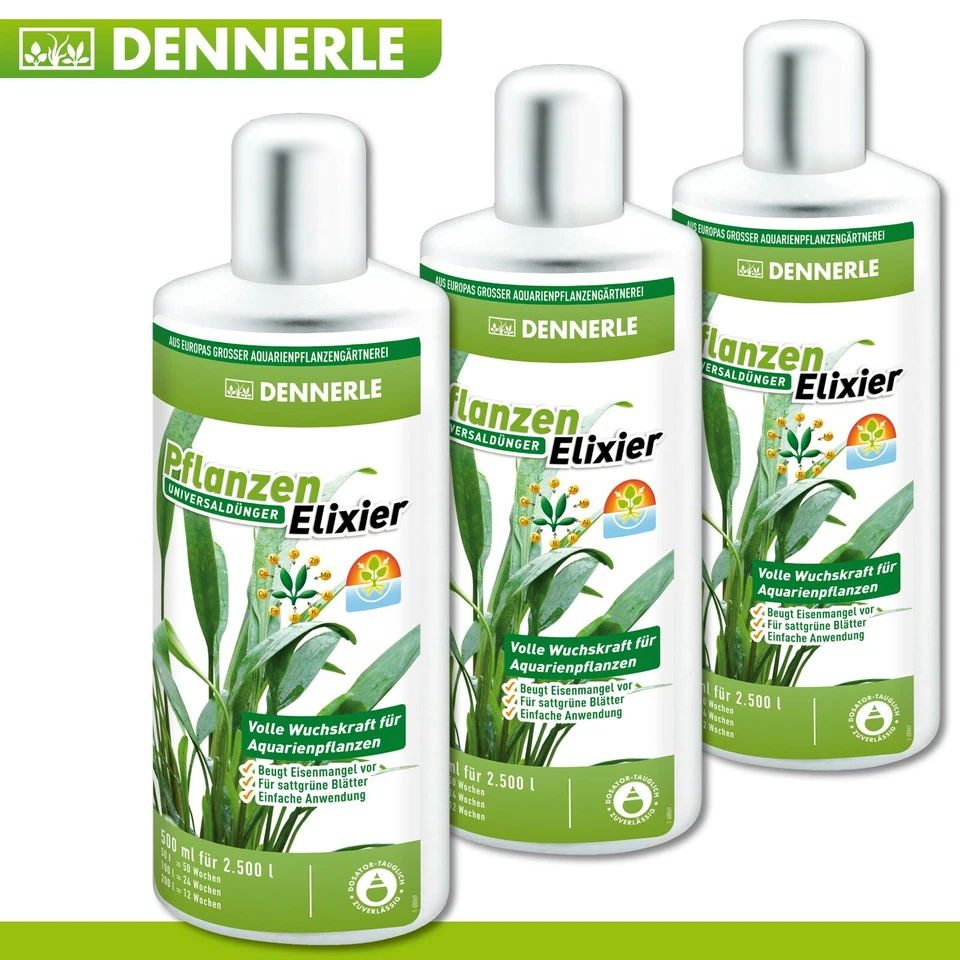 Dennerle 3 x 500 ML Elixir Universaldünger Plantes Aquatiques Aquarium - Photo 1/1