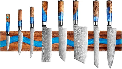 农舍磁性刀架,壁挂式刀架深棕色和深色 — 第 1/4 张图片