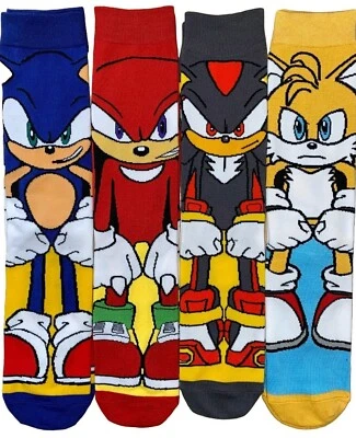 new 1pr mens/ladies Sonic,Shadow,Tails or knuckles mid calf socks.UK 6-8.5