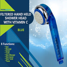 Filtered Hand Held Shower Head with Vitamin C, Blue Color