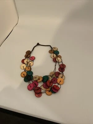 Botón Collar Bohemio Multicolor Foto 1 de 4