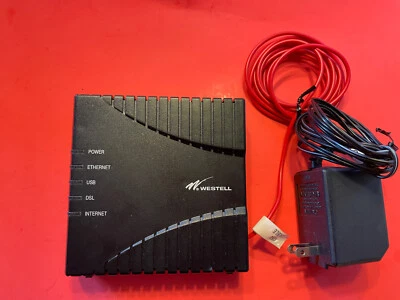 WESTELL DSL Router Modem Model C90-610030-06 Wind River Internet & AC Adapter - Image 1 of 4