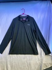 Under Armour Mens Top Size LG Long Sleeve Multicolor 1/4 Zipper Front Pullover