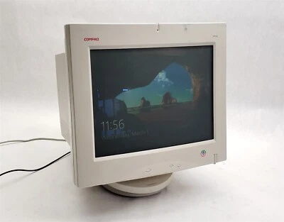 Compaq 630 P110 CRT 20.1" Blanco Computadora CRT Color Monitor 1999 PIEZAS Foto 1 de 4