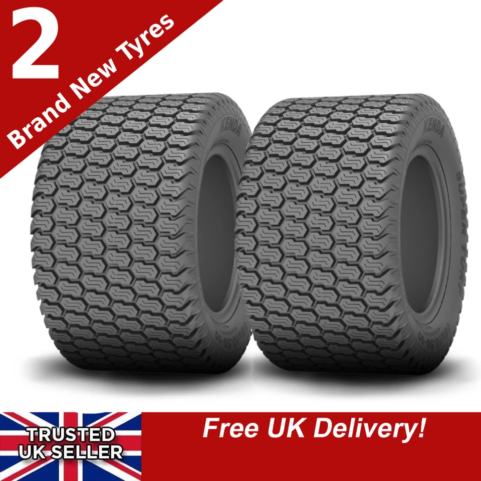 Two 26x12.00-12 Turf Tyre Kenda K500 4PLY ( 26x12-12 ) Tubeless ( 300/60-12 )