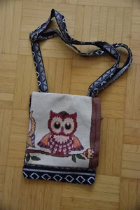Umhängetasche klein mit Motiv Eule aus Teneriffa NEU ! - Bild 1 von 1