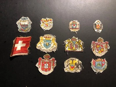 Старый винтажный «ГЕРБ» ткани отрезки размер марки 10 + 1 - Изображение 1 из 4