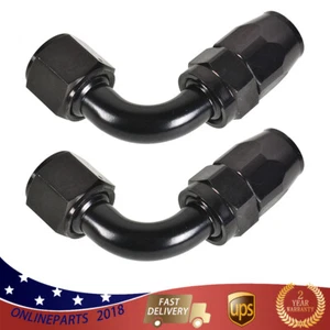 2x 10AN Swivel Oil/Fuel/Air/Gas Line 90 Degree Hose End Fitting Elbow - Picture 1 of 11