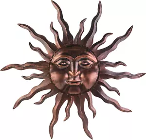 Large Metal Sun Wall Art Decor- 30 inches Sun Wall Hanging Decoration for - Picture 1 of 7