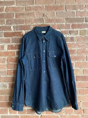 Vintage Helmut Lang Men’s Denim Shirt, Sz Large Slim Italy, 1996 - Image 1 of 4